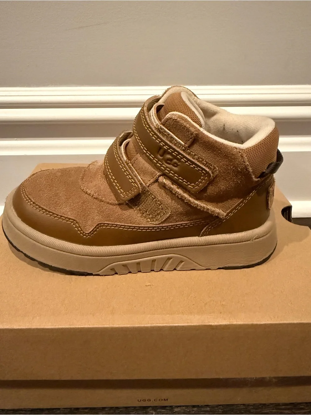 UGG Kids Brown Velcro Strap Boot